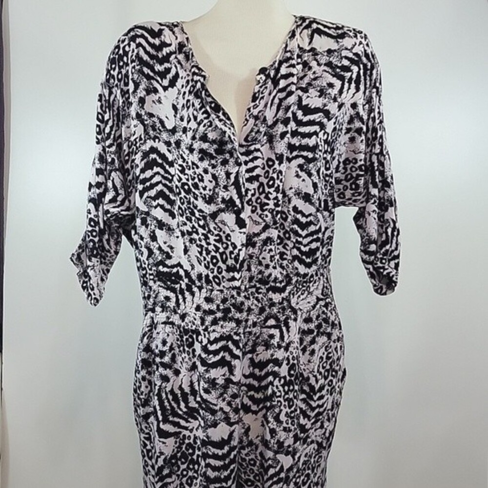 JONI BLAIR Vintage Animal Print Jumpsuit size 11